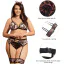 Костюм кошечки Star Night Playful Cat, леопардовый: бюстгальтер + трусики + пояс с гартерами + ушки - Фото №8