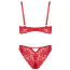 Комплект Passion Free Your Senses Denelia Set, красный: бюстгальтер + трусики - Фото №4