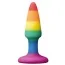 Анальна пробка Colourful Love Rainbow Anal Plug Mini, мультикольорова - Фото №1