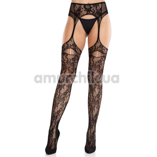 Колготки Leg Avenue Net Stockings With Attached Garter Belt, черные