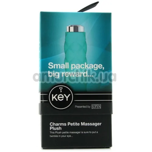 Вибратор KEY Charms Petite Massager Plush, голубой
