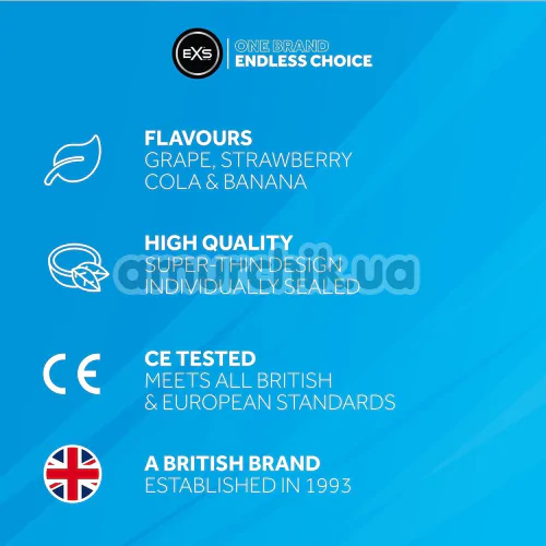 Салфетка для орального секса EXS Oral Latex Dam Banana Scented - банан, 1 шт