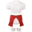 Костюм школьницы Cottelli Collection Costumes 2470365 бело-красный: топ + мини-юбка + трусики + чулки + галстук - Фото №4
