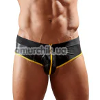 Трусы мужские с открытыми ягодицами Svenjoyment Underwear Jock 2120216, черно-желтые - Фото №1