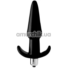 Анальна пробка з вібрацією Frisky Smooth Anal Plug, чорна - Фото №1