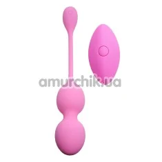 Вагінальні кульки з вібрацією Boss Remote Control Balls 75-00015, рожеві - Фото №1