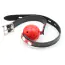 Кляп DS Fetish Locking Plastic Ball Gag M, красно-черный - Фото №2