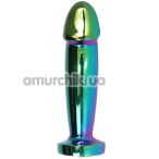 Анальная пробка с радужным кристаллом Exclusivity Jewellery Multicolour Penis Plug S, радужная - Фото №1