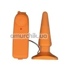 Анальная пробка с вибрацией Funky Vibrating Buttplug, оранжевая - Фото №1