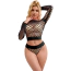 Комплект Star Night Hollow Out Fishnet Lingerie Set, черный: топ + трусики-стринги - Фото №2