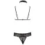 Комплект Cottelli Collection Bra and Slip 2213060 чорний: бюстгалтер + трусики-стрінги - Фото №5