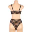 Комплект Star Night Lace Lingerie With Long Gloves, черный: бюстгальтер + трусики + перчатки - Фото №10