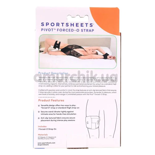 Фиксатор на ногу для секс-игрушек Sportsheets Pivot Forced-O Strap, черный
