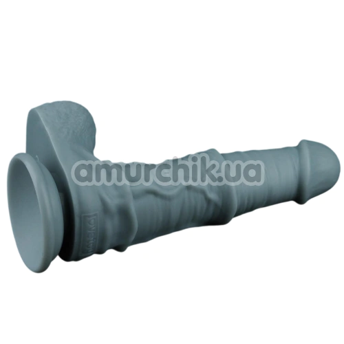 Вібратор з поштовхами Dual-Layered Silicone Nature Cock LV419201, синій