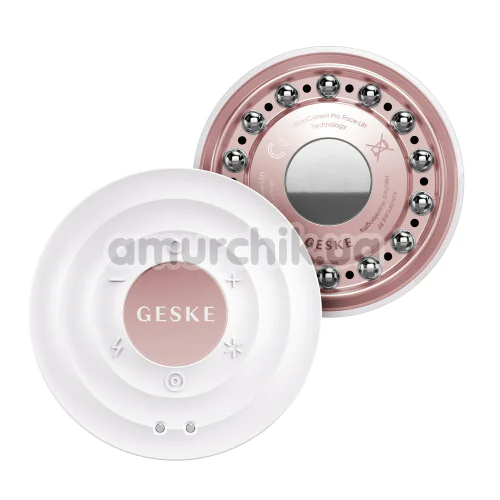 Микротоковый LED-излучатель для восстановления кожи лица Geske Anti-Aging Skin Renewer Metallic 9 in 1, кремовый