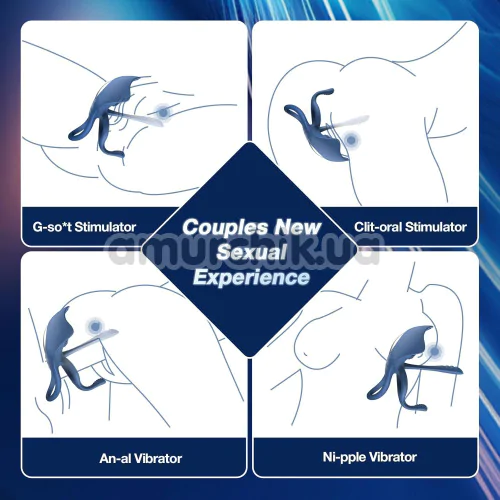 Виброкольцо для члена BeYourLover Barzillai, синее