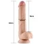 Фаллоимитатор Sliding-Skin Dual Layer Dong 9.0, телесный - Фото №3