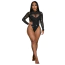 Боди Star Night Sparkle Party Rhinestone Bodysuit, черное - Фото №3