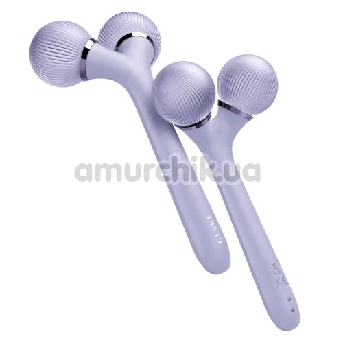 Ультразвуковий масажер Geske Sonic Facial & Body Roller 4 in 1, бузковий