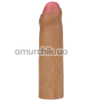Насадка на пенис Revolutionary Silicone Nature Extender 1, коричневая - Фото №1