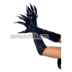 Перчатки с когтями Leg Avenue Vinyl Claw Gloves, черные - Фото №1