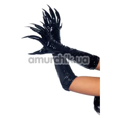 Рукавички з пазурами Leg Avenue Vinyl Claw Gloves, чорні - Фото №1