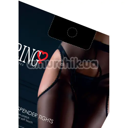 Колготки Daring Intimates Satin Touch Suspender Tights, чорні