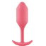Анальная пробка со смещенным центром тяжести B-Vibe Snug Plug 2, розовая - Фото №4