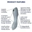 Симулятор орального сексу для жінок з вібрацією Satisfyer Curvy Trinity 3, сірий - Фото №6