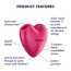 Симулятор орального сексу для жінок з вібрацією Satisfyer Cutie Heart Battery Powered, яскраво-рожевий - Фото №5
