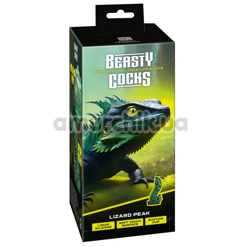 Фалоімітатор Beasty Cocks Lizard Peak, зелений