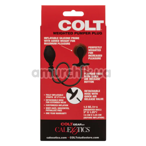 Анальный расширитель Colt Weighted Pumper Plug, черный