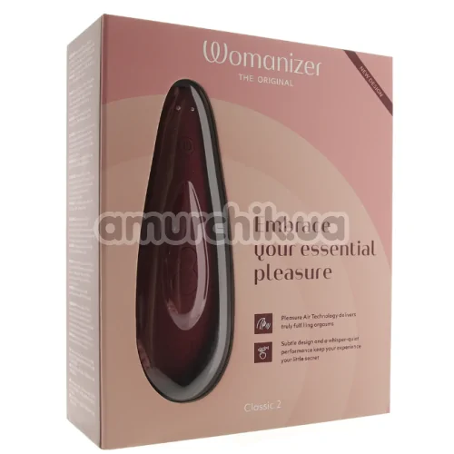 Симулятор орального секса для женщин Womanizer Classic 2, бордовый