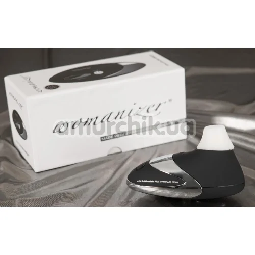 Симулятор орального секса для женщин Womanizer W500 Pro, черно-серебряный