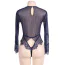 Боди Star Night V-Neck Lace Sexy Bodysuit, синее - Фото №5