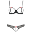 Комплект Passion Free Your Senses Heidi Set, чорний: бюстгальтер + трусики-стрінги - Фото №3