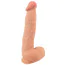 Фалоімітатор Nature Skin Dildo With Movable Skin 25 см, тілесний - Фото №1
