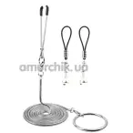 Зажимы для сосков и клитора Sins Inquisition Naughty Fetish Nipple Kit, серебряные - Фото №1
