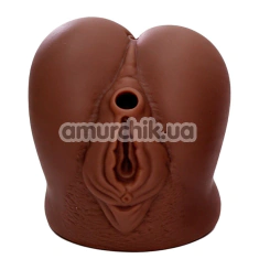 Игрушка-пищалка в виде вагины Diverty Sex, коричневая - Фото №1