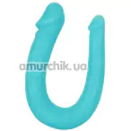 Двухконечный фаллоимитатор Silicone Double Dong AC DC Dong, бирюзовый - Фото №1