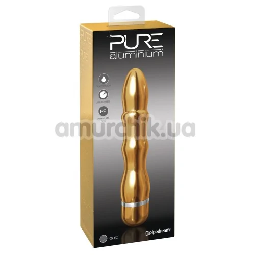 Вибратор Pure Aluminium Large, золотой