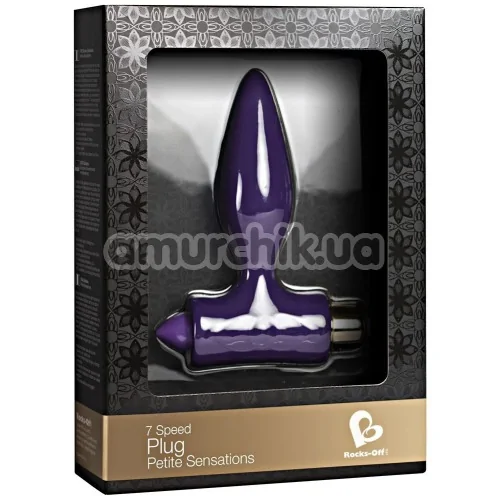Анальная пробка с вибрацией Rocks-Off 7 Speed Plug Petite Sensations, фиолетовая