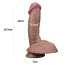 Фаллоимитатор Dual-Layered Silicone Nature Cock LV411051, коричневый - Фото №2
