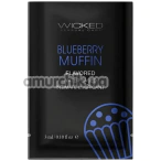 Оральний лубрикант Wicked Aqua Blueberry Muffin - чорничний мафін, 3 мл - Фото №1