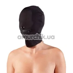 Маска Fetish Collection Hood Zip, черная - Фото №1