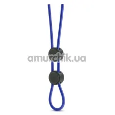 Эрекционное кольцо Stay Hard Silicone Double Loop Cock Ring, синее - Фото №1