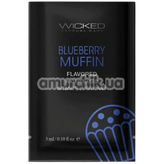 Оральний лубрикант Wicked Aqua Blueberry Muffin - чорничний мафін, 3 мл - Фото №1