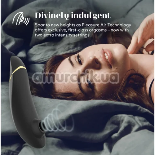 Симулятор орального секса для женщин Womanizer Premium 2, черный
