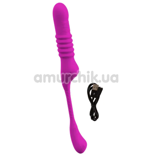Вибратор клиторальный и для точки G с толчками Javida 3 Function Vibrator, розовый