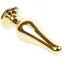 Анальна пробка з синім кристалом Exclusivity Jewellery Gold Plug довгаста, золота - Фото №3